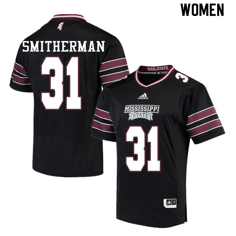 Women #31 Maurice Smitherman Mississippi State Bulldogs College Football Jerseys Sale-Black